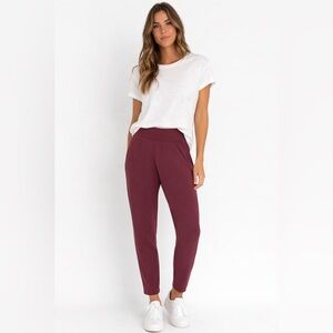Barefoot Dreams Sweatpants Pants Pull On Casual Maroon Red